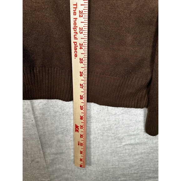 Geoffrey Beene Super Soft Men's Half Zip Pullover Sweater Sweatshirt Brown XL - Picture 6 of 7